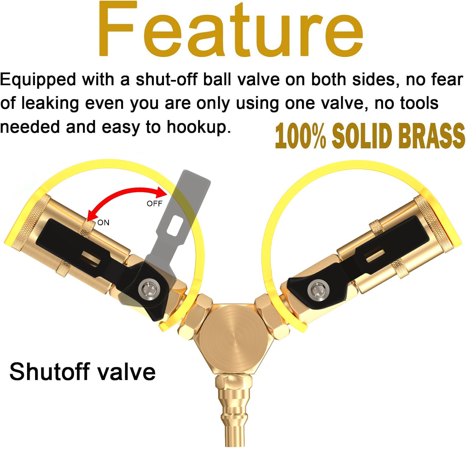 Close-up of GardenNow solid brass finish demonstrating corrosion resistance and durable construction