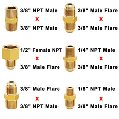 GardenNow adapter kit layout showing six brass couplings for compatibility benefit