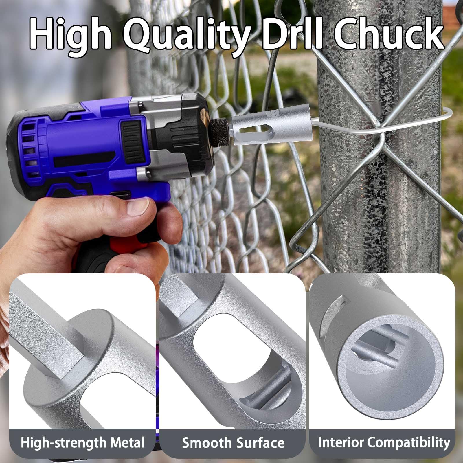 GardenNow drill chuck tool detail showing faster installation benefit