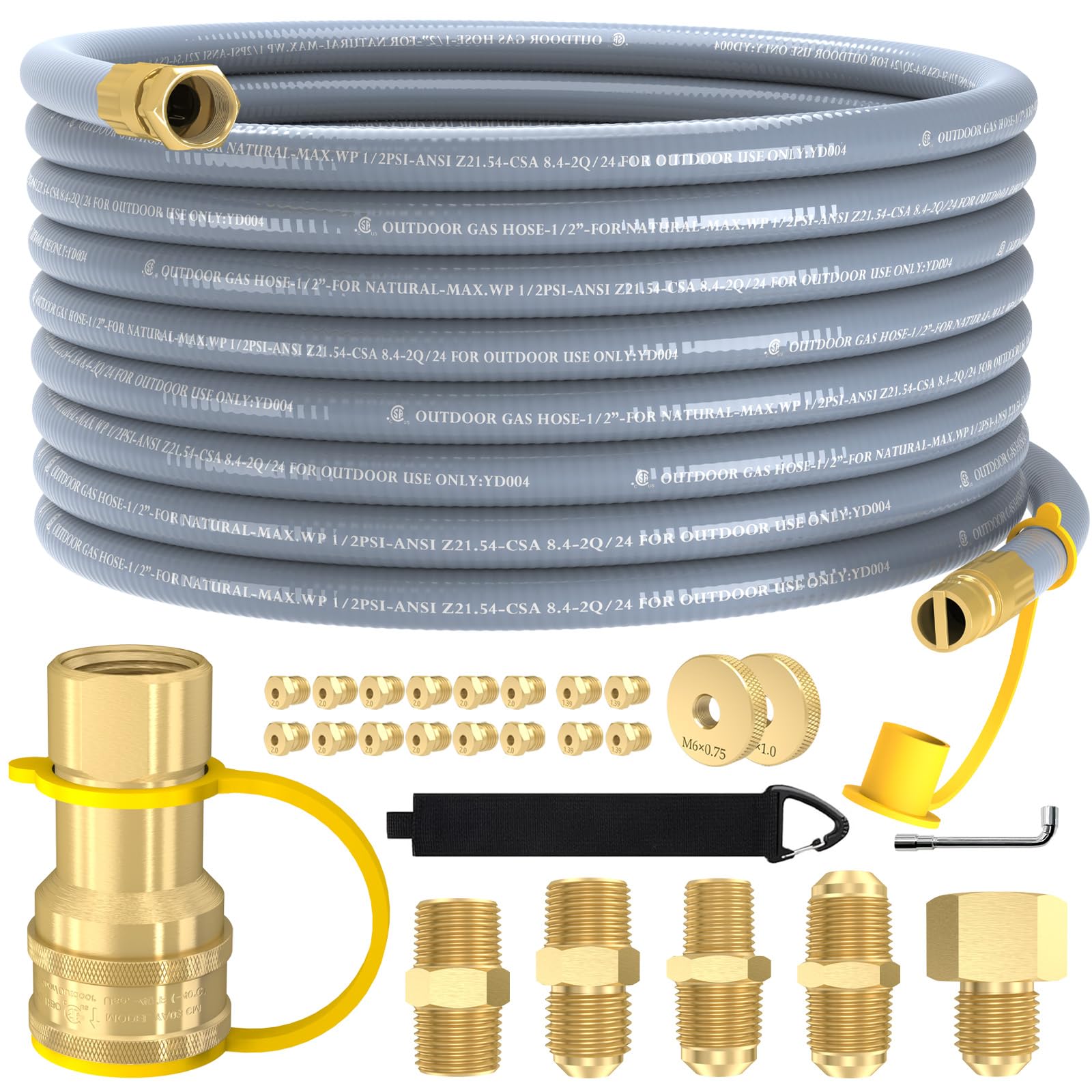 GardenNow hose front overview showing full 18ft length and fittings for easier installations