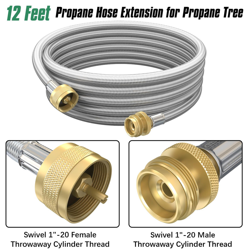 GardenNow tee installed on RV supply line adding an auxiliary connection benefit