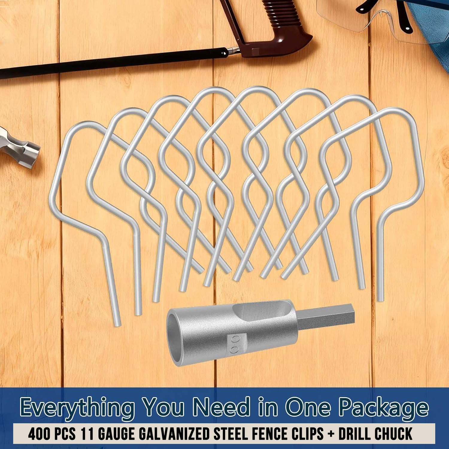 GardenNow clips beside a ruler scale to show 11-gauge thickness and sizing clarity