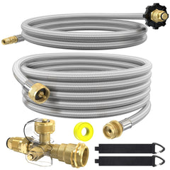 GardenNow brass tee front view showing sturdy construction and versatile ports