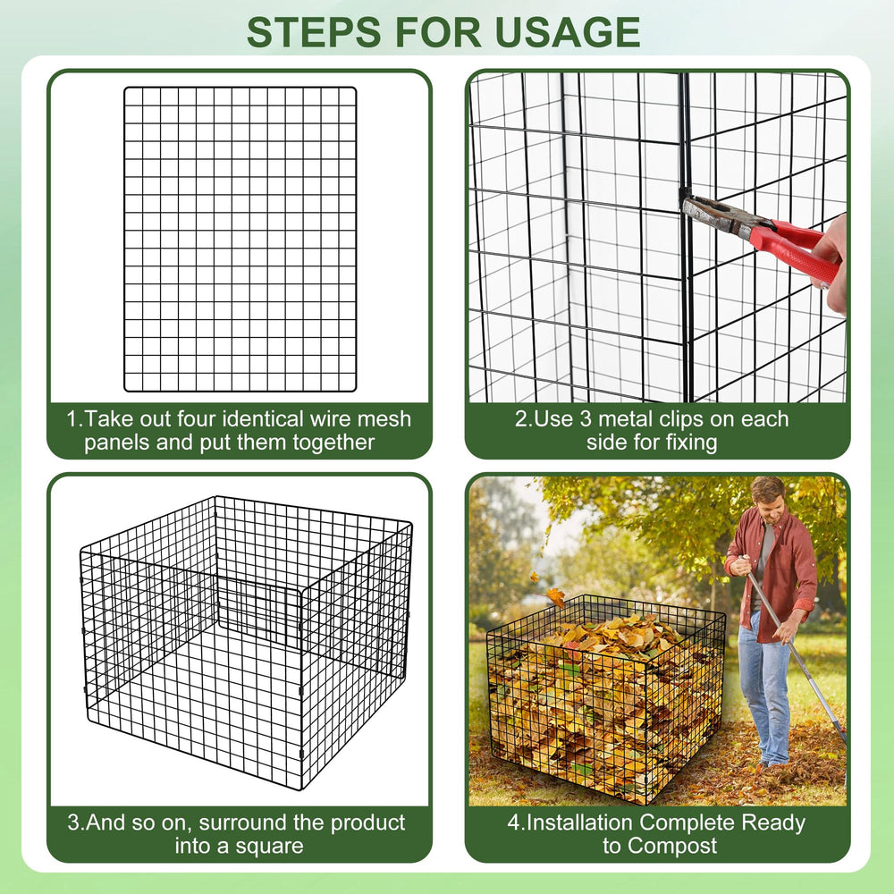 Gardenova compost bin filled with leaves illustrating large 160-gallon capacity benefit
