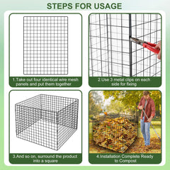 Gardenova compost bin filled with leaves illustrating large 160-gallon capacity benefit