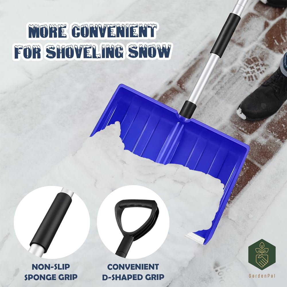 GardenPal removing snow from stairs and sidewalk for safer, quicker access