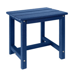 GARDENSTAR front view showing compact blue outdoor side table and styling benefit