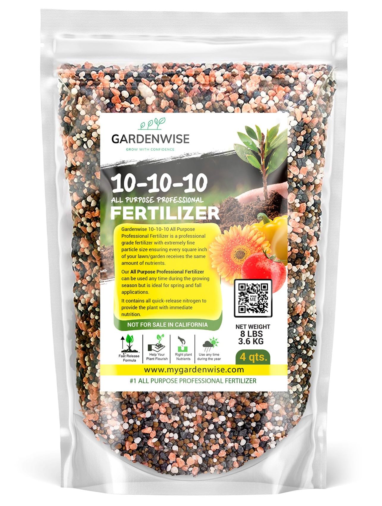 GARDENWISE front packaging 4 qt showing product identity and volume benefit