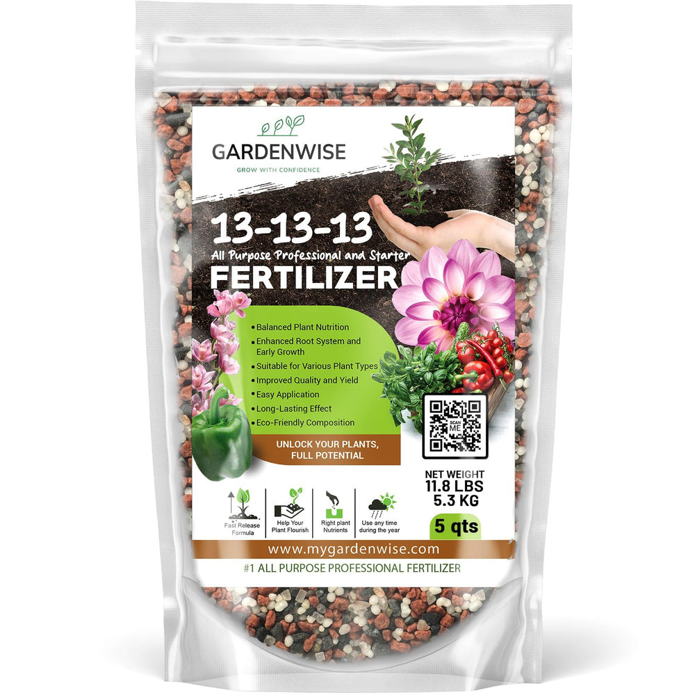 GARDENWISE front packaging showing 5 quart bag and product benefit
