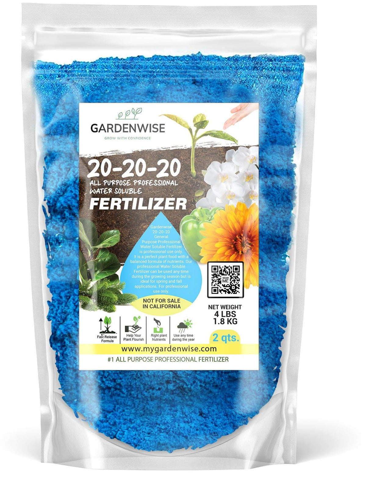 GARDENWISE front packaging showing product and benefits for easy identification