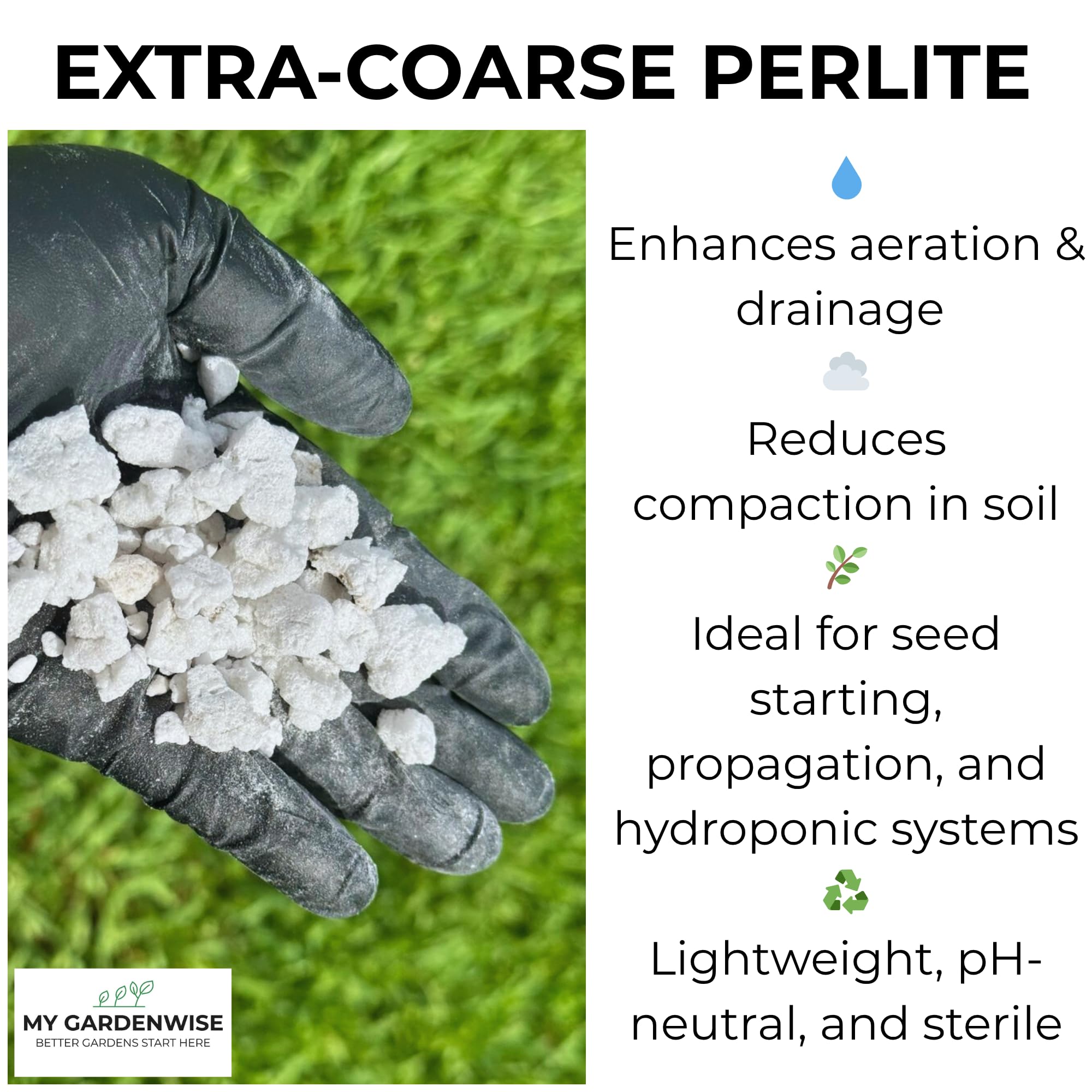 GARDENWISE mixed into potting soil demonstrating improved aeration for roots