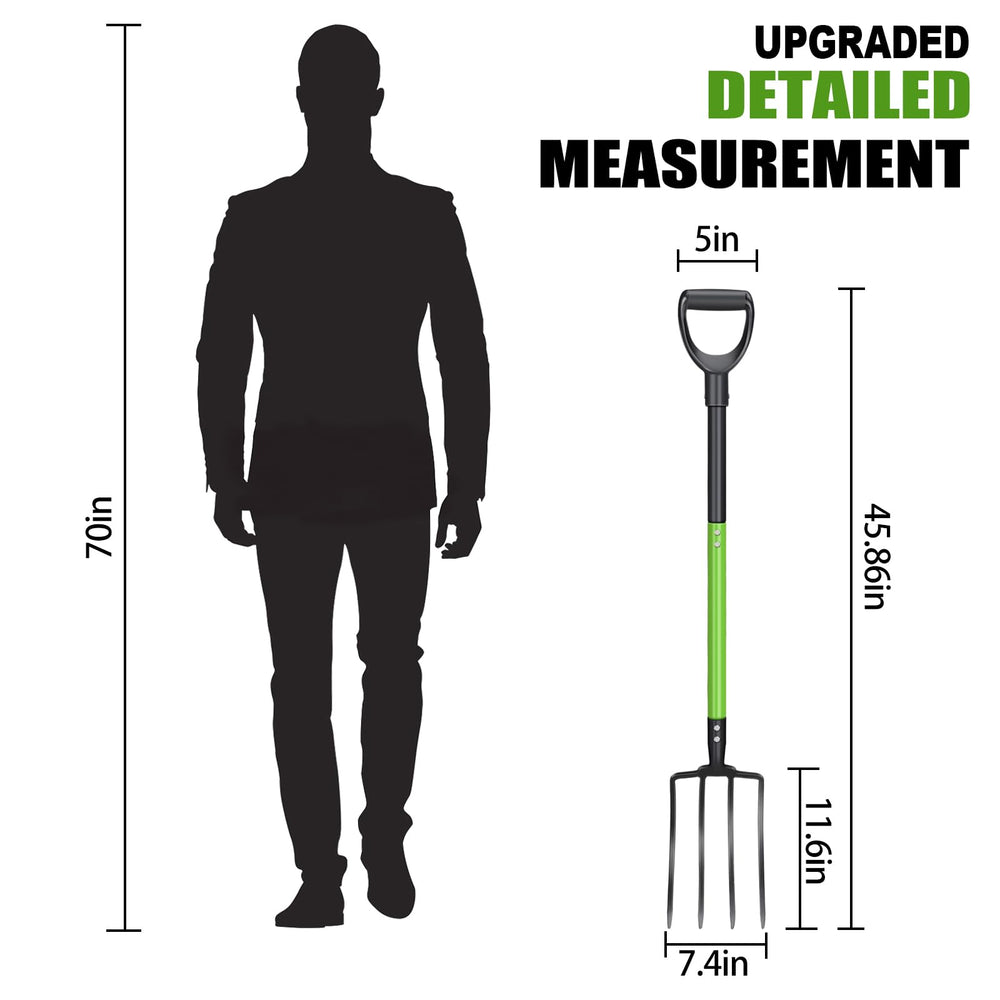 GARDENWORK pitch fork turning compost in garden showing better aeration benefit