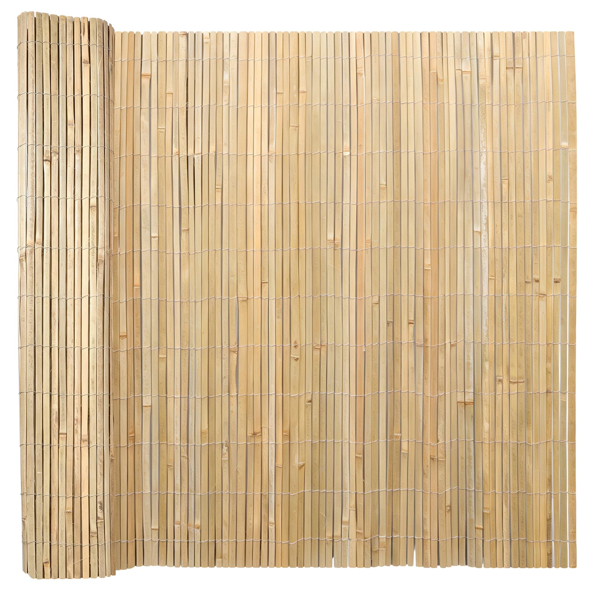 Gardgue full front bamboo panel showing uniform slats for instant privacy