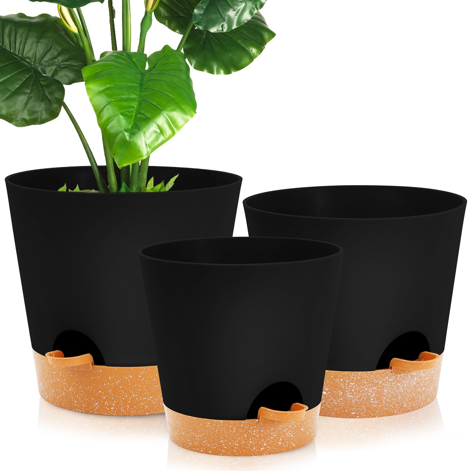 GARDIFE front view of black planter showing sleek modern design and stability