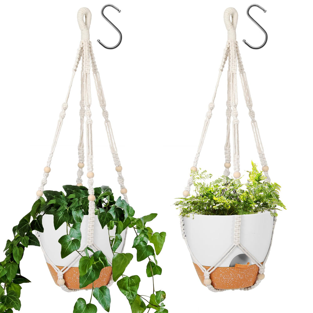 GARDIFE front view of white 10-inch hanging planter showing clean modern look and ease