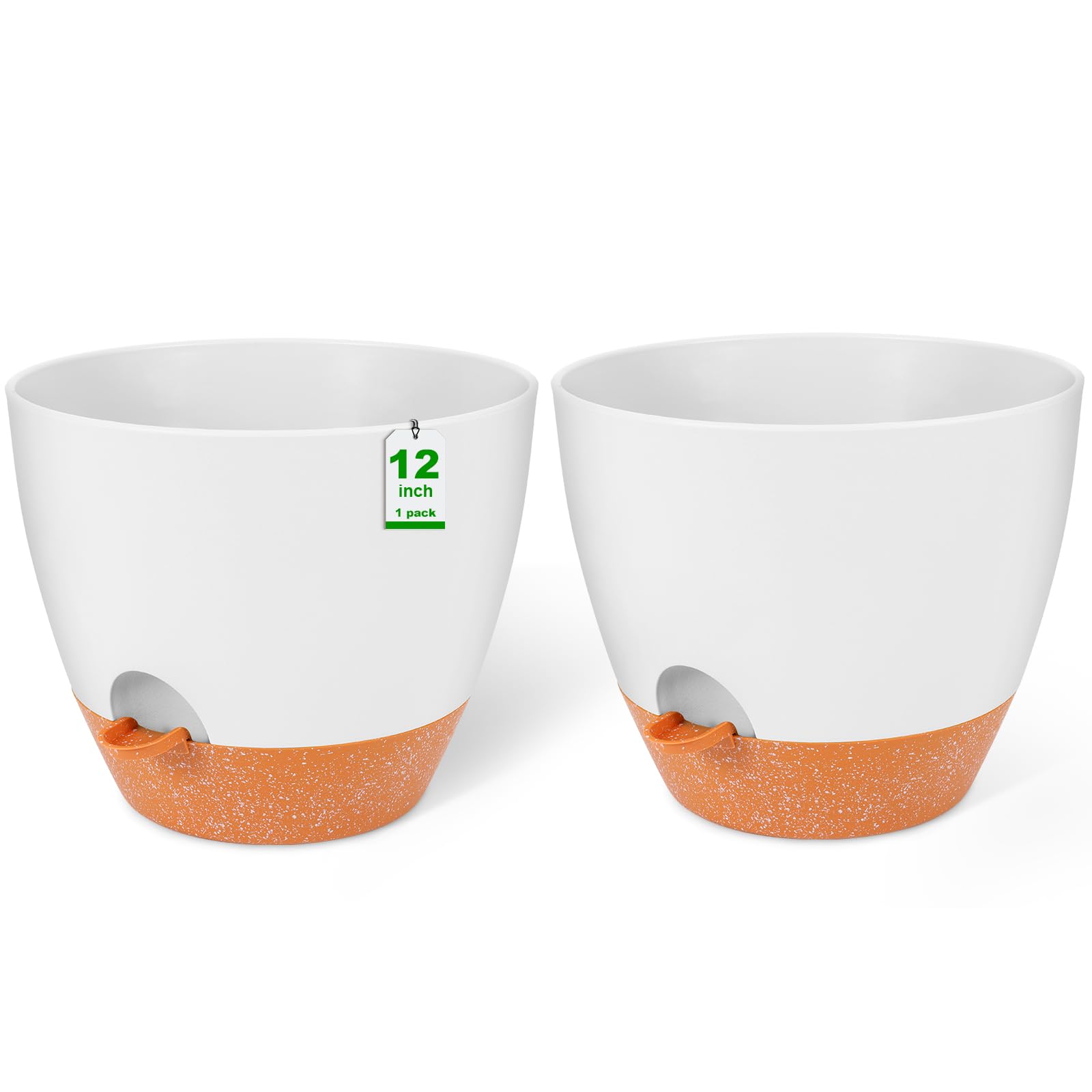 GARDIFE front view white planter showcasing modern matte finish and stable base