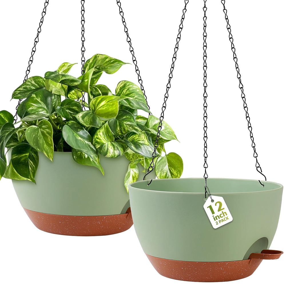 GARDIFE front view of green hanging planter showing modern finish and visual appeal