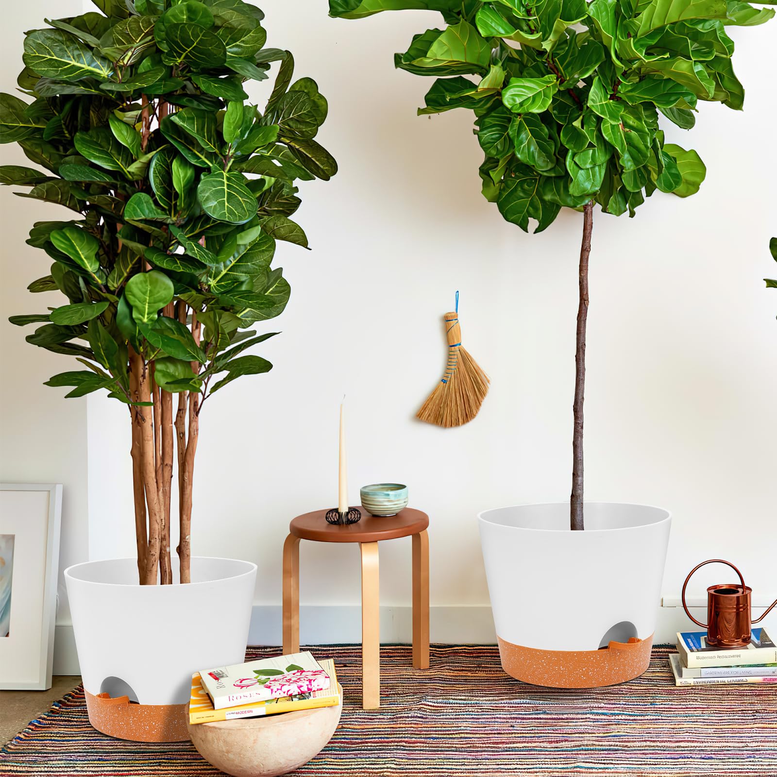 GARDIFE planters styled in a living room adding minimalist decor and plant health