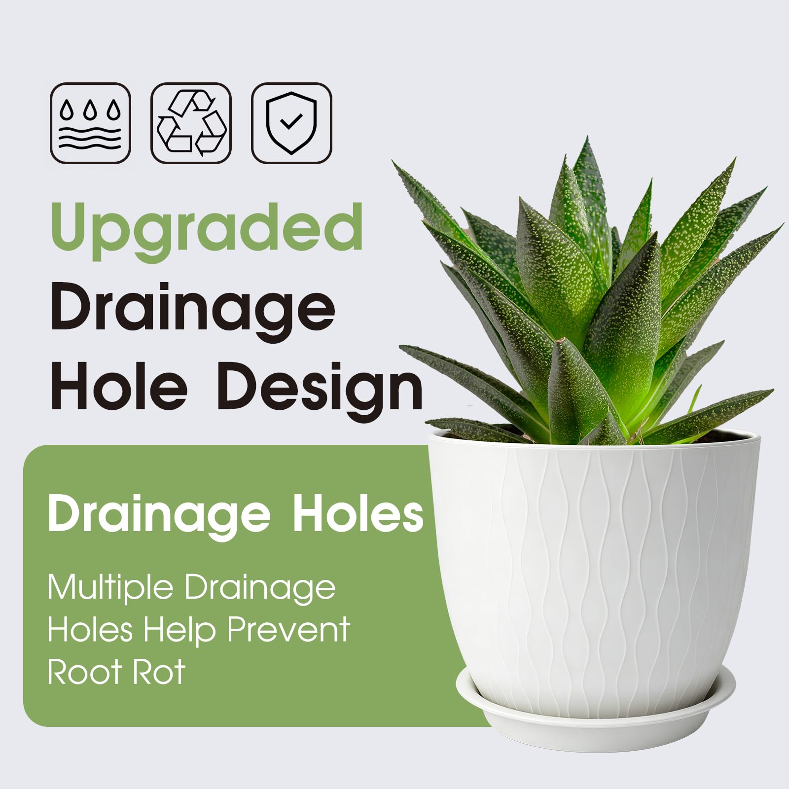 GARDIFE plastic finish detail highlighting durable, easy-clean texture