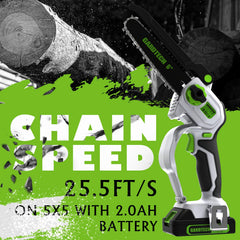 Gardtech closeup chain detail highlighting sharp teeth and efficient cutting benefit