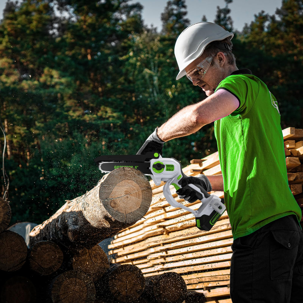 Gardtech cutting a branch in action showing fast clean cuts for yard tasks benefit