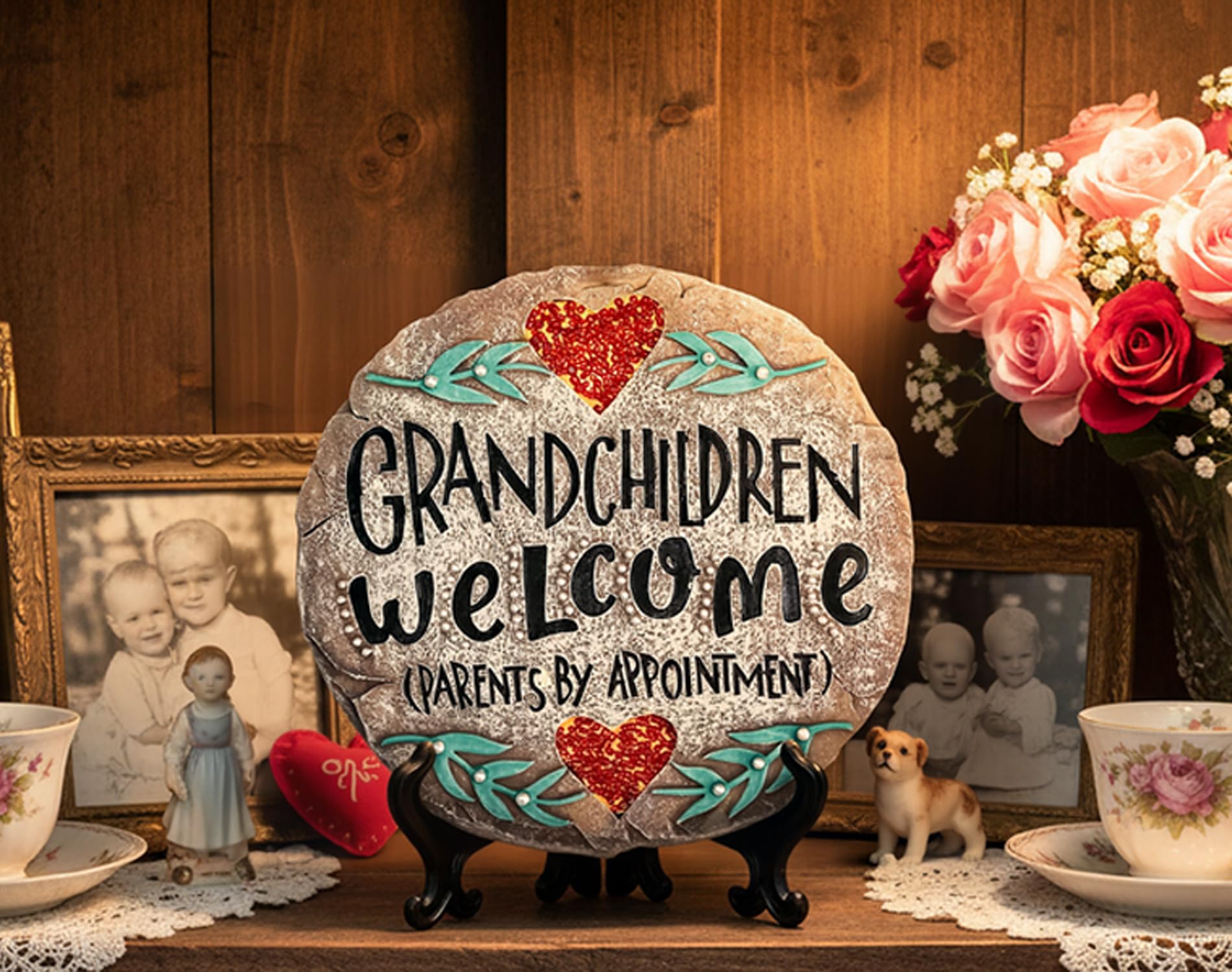 GARDY scale image with hand illustrating 9.5 inch diameter size