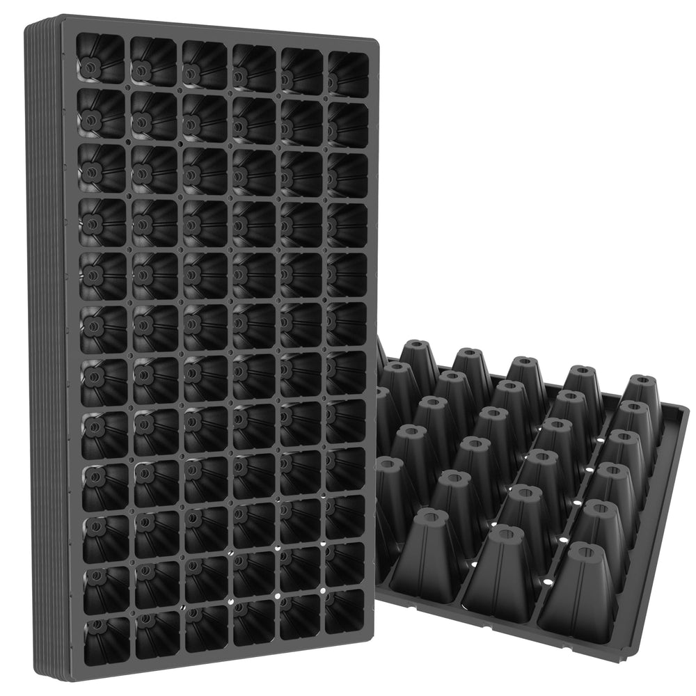 Gardzen front view of 72-cell tray showing layout and capacity for many seedlings