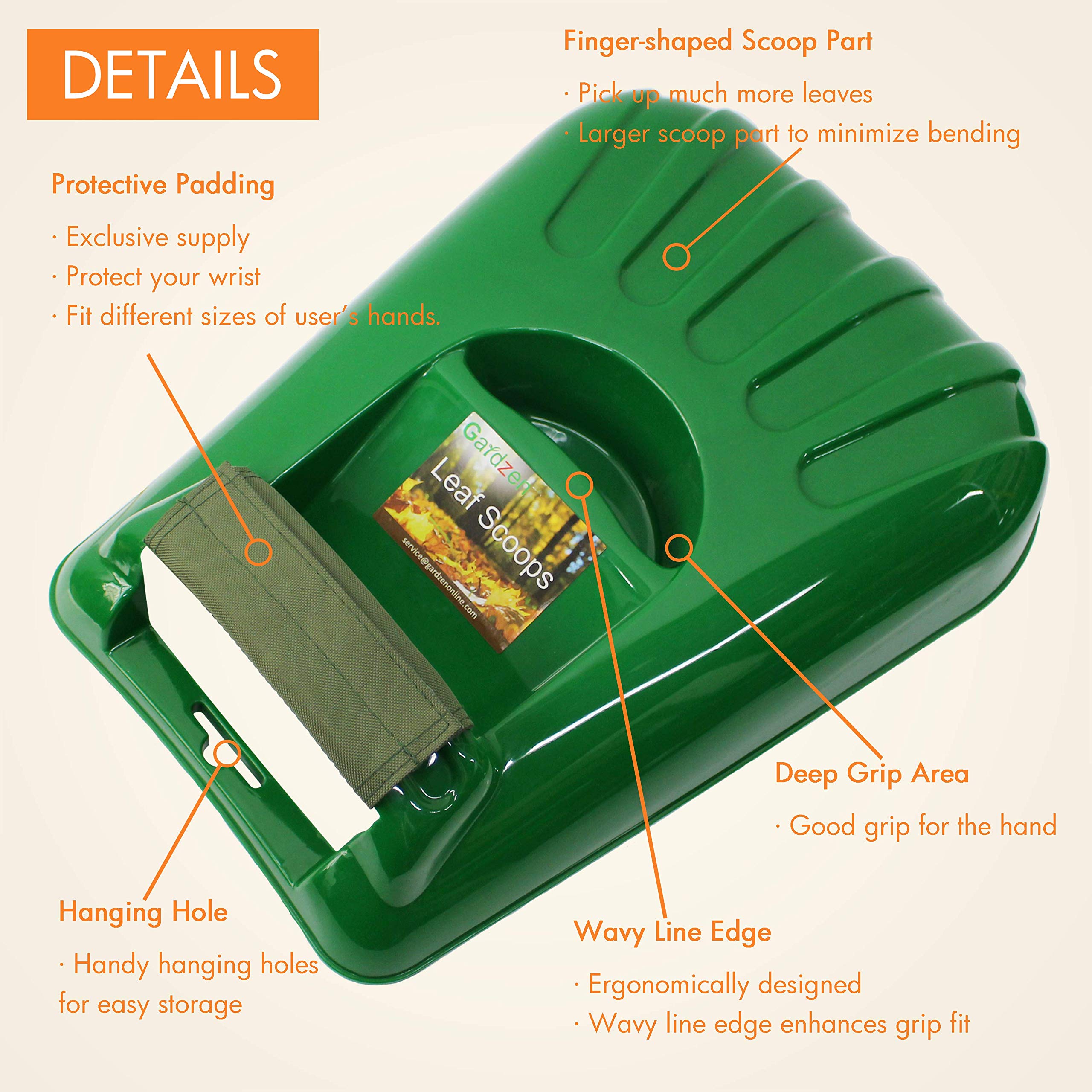 Gardzen 72-gallon bag filled with leaves demonstrating high capacity