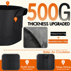 Gardzen breathable bottom detail promoting drainage and preventing root rot
