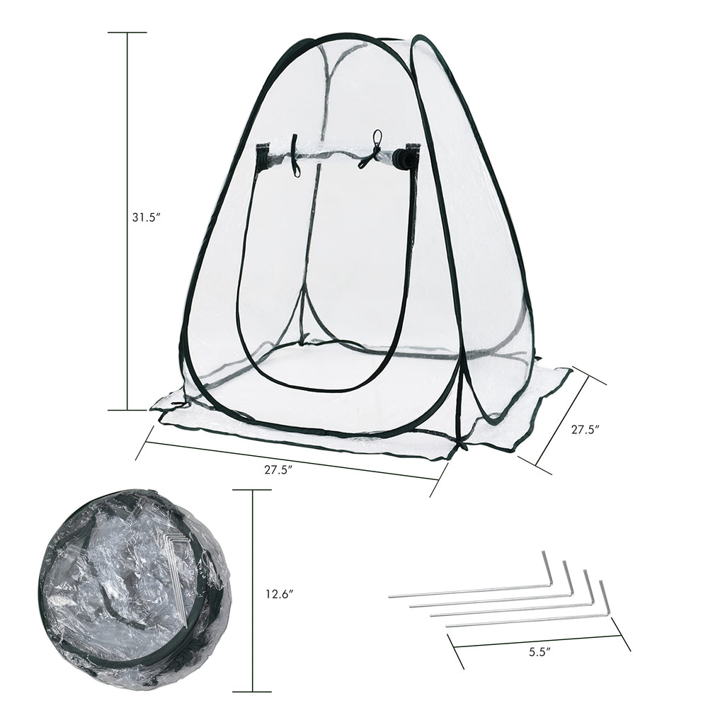 Gardzen close-up of clear PVC and zipper delivering easy access and visibility