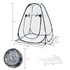 Gardzen close-up of clear PVC and zipper delivering easy access and visibility
