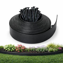 Gardzen front view of edging roll showing compact kit and easy storage benefit