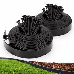 Gardzen front packaging showing full 2-pack kit and spikes for quick setup
