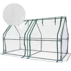 Gardzen front view of full assembled greenhouse showing plant protection