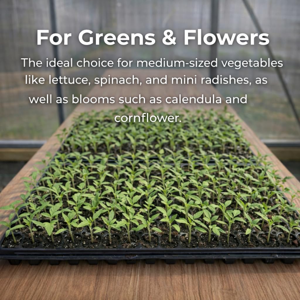 Gardzen trays staged in a greenhouse showcasing efficient large-scale seed starting