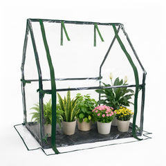 Gardzen front view showing compact greenhouse protecting plants and saving space