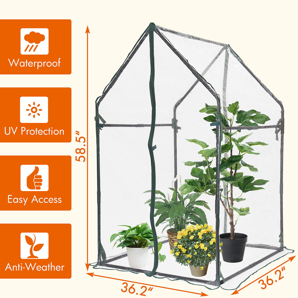 Gardzen close-up of clear PVC cover showing waterproof, UV-resistant protection