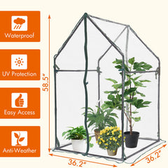 Gardzen close-up of clear PVC cover showing waterproof, UV-resistant protection