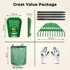 Gardzen handle detail with threaded iron sections for adjustable length and secure fit