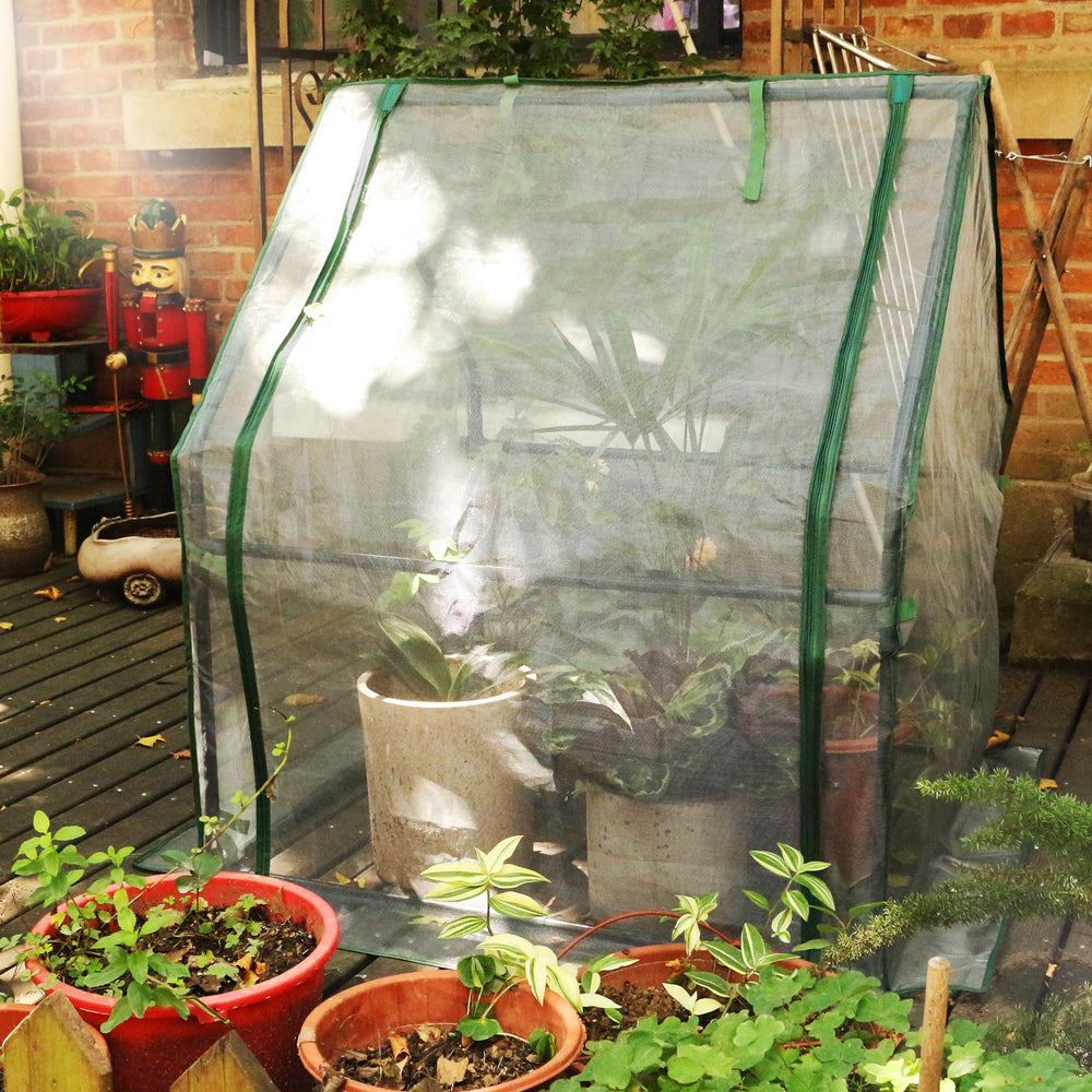 Gardzen next to standard plant pot illustrating compact size