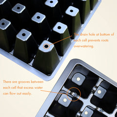 Gardzen clear vented dome detail snapped on tray, retains humidity for faster sprouting