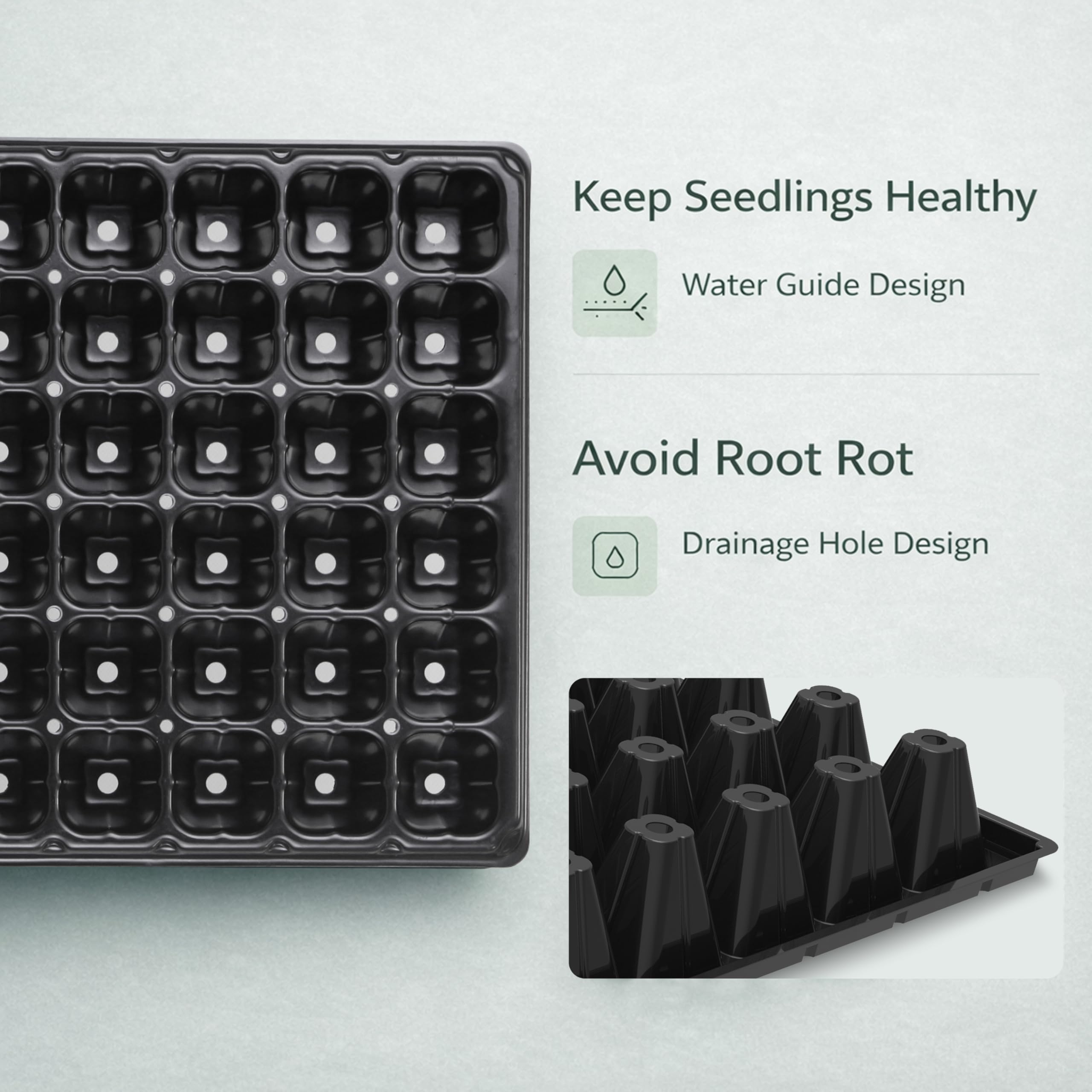 Gardzen tray on a 10x20 drip tray for clean bottom watering setup