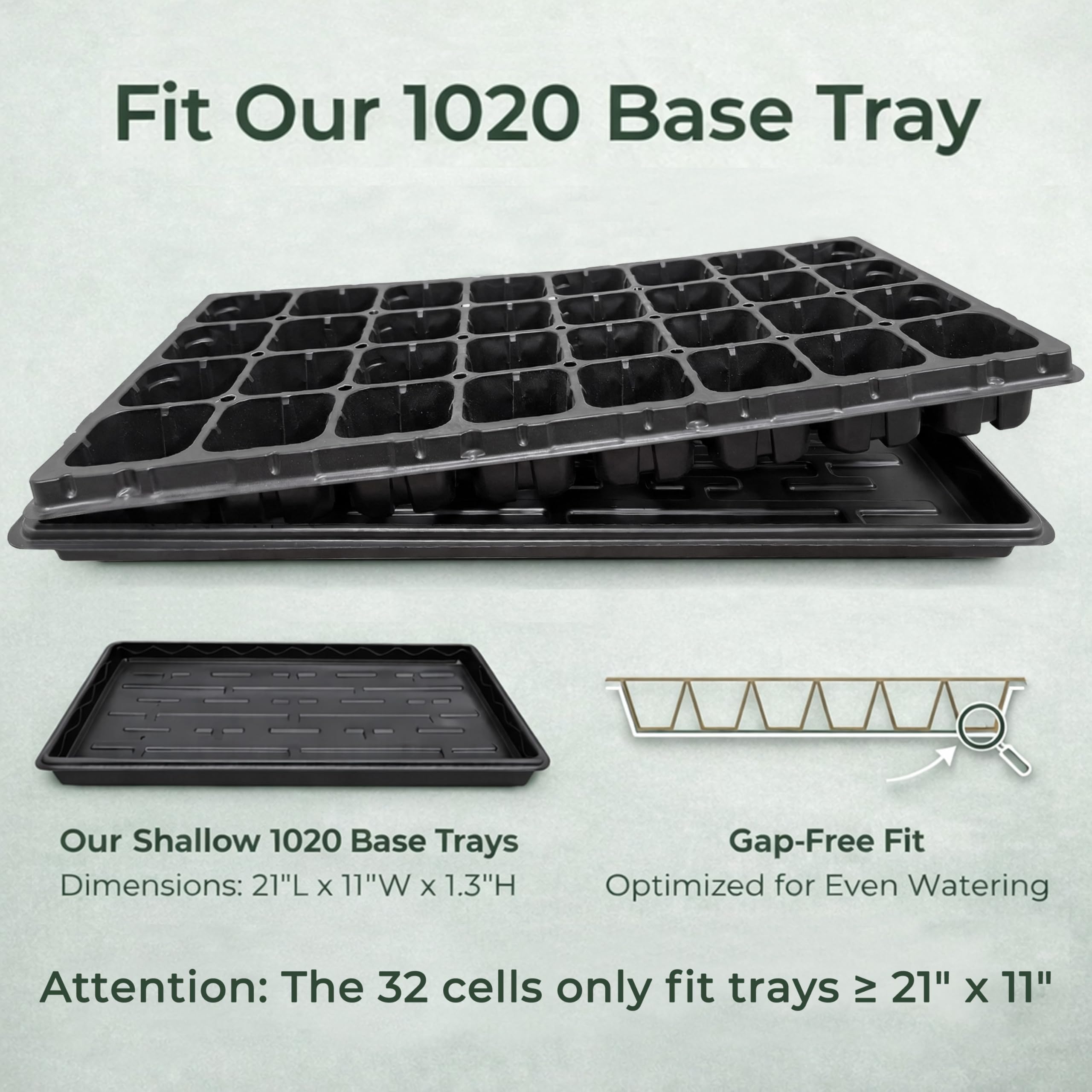 Gardzen stacked trays for compact storage and quick rotation between uses