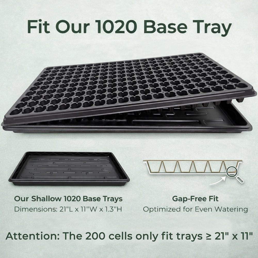 Gardzen trays stacked for storage saving space and staying organized