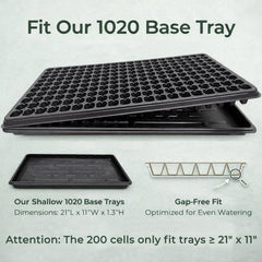 Gardzen trays stacked for storage saving space and staying organized