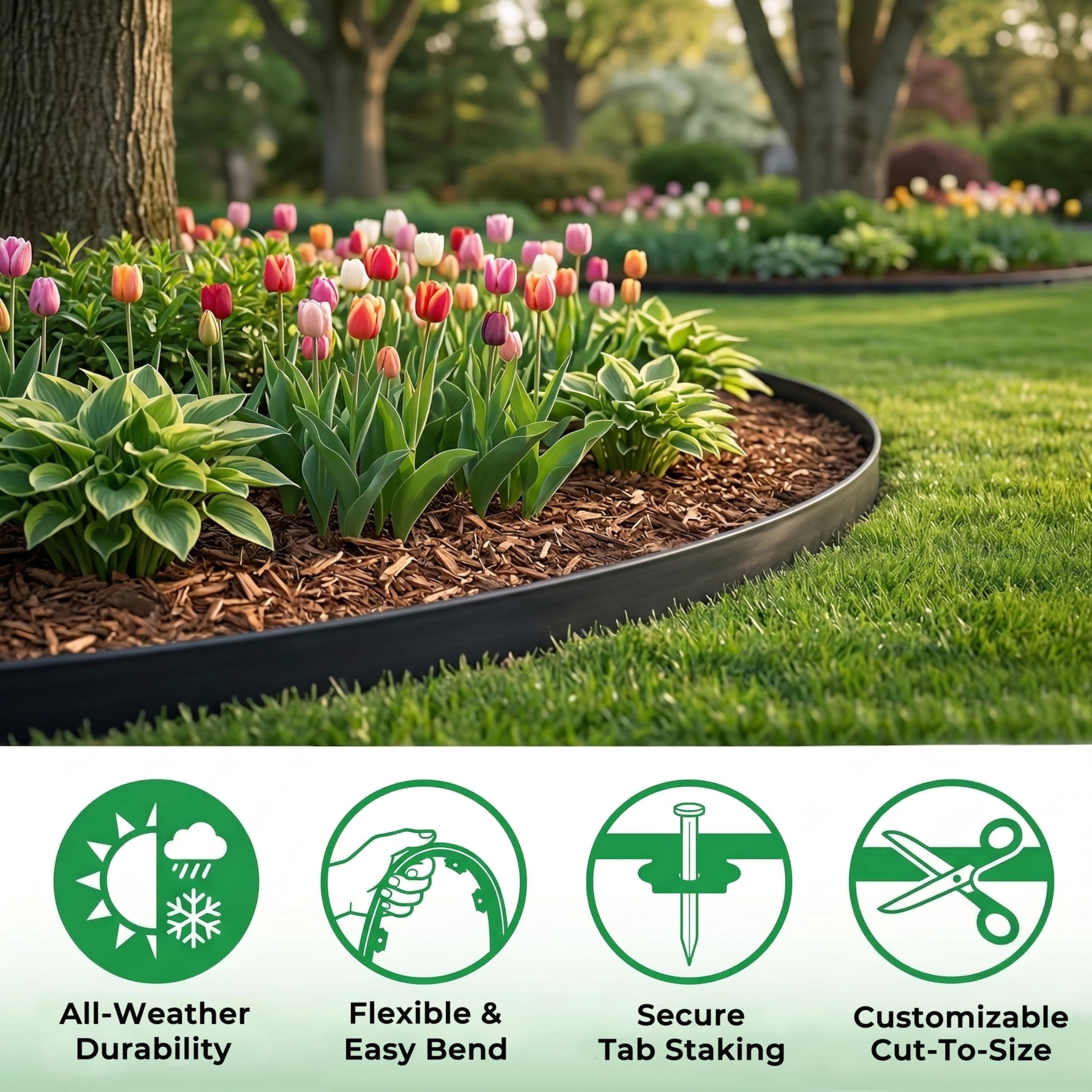 Gardzen trimmed end and joined sections showing easy cutting and fitting