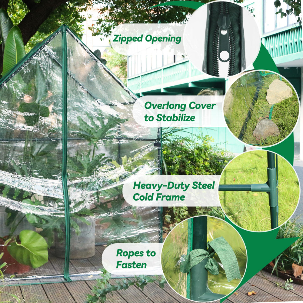 Gardzen zippered door open to show ventilation and quick entry benefit