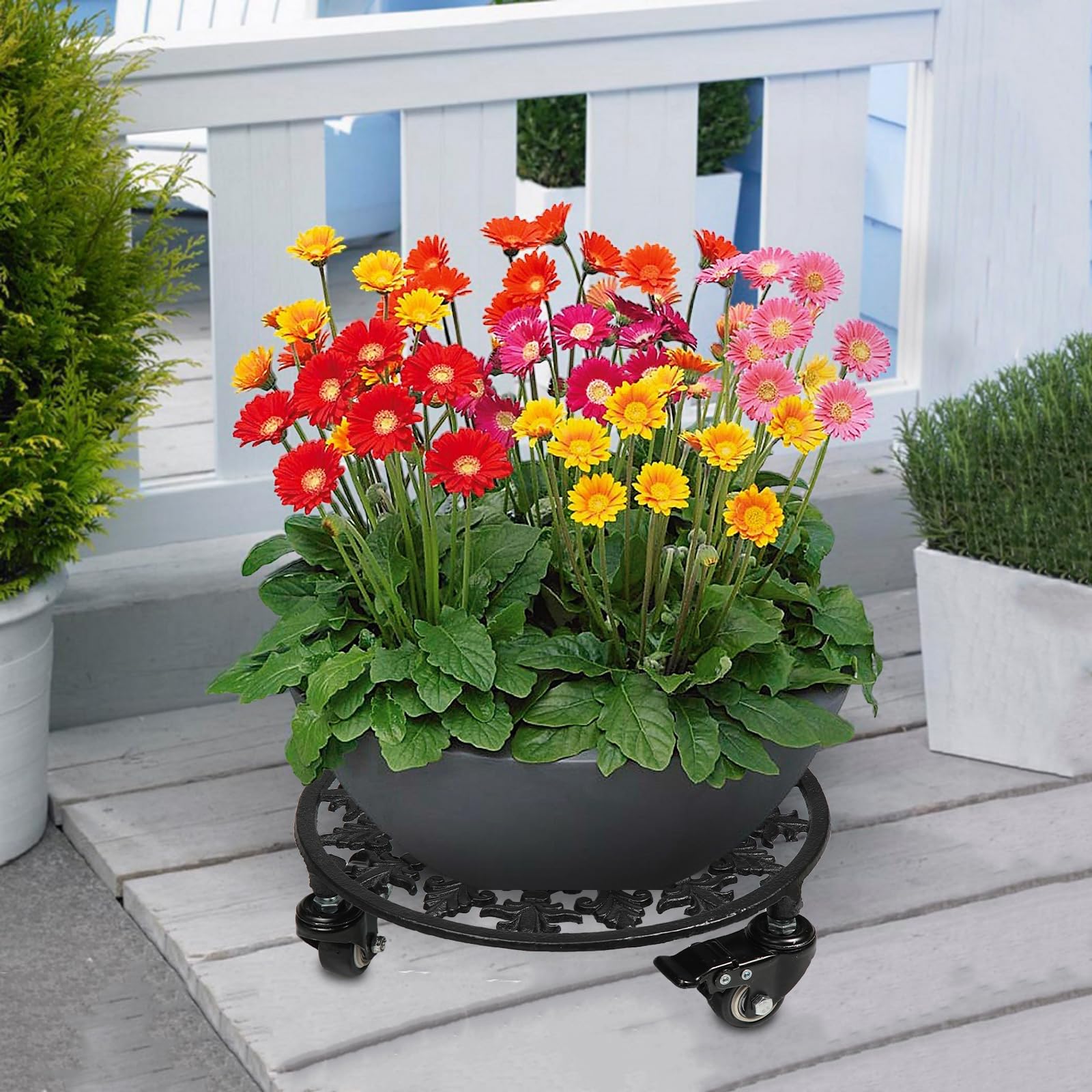 GARGENTOL outdoor balcony with planter resisting moisture and rust benefit durability