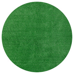 Garland Rug front view showing round green turf and natural look for patios