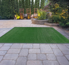 Garland Rug in patio setting demonstrating outdoor durability and comfortable surface